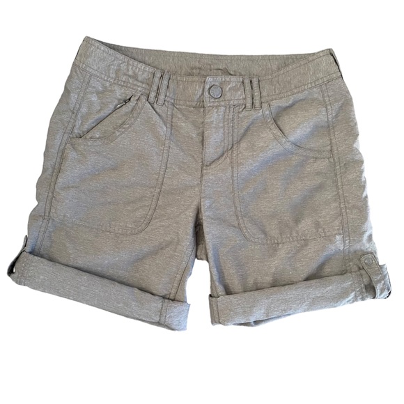 North Face Heather Brown Adjustable Hem Nylon Blend Shorts 4 - Picture 5 of 16